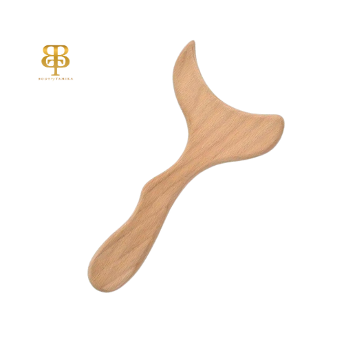 Fish Tail Shaped Wooden Massage Tool